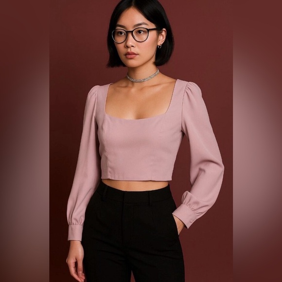 Astr Tops - Astr Lilac Long Sleeve Blouse - Valentine’s Day, Romantic, Spring, Feminine